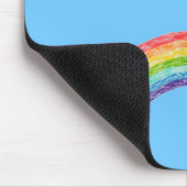 Regenbogen und blauer Himmel Mousepad (Ecke)