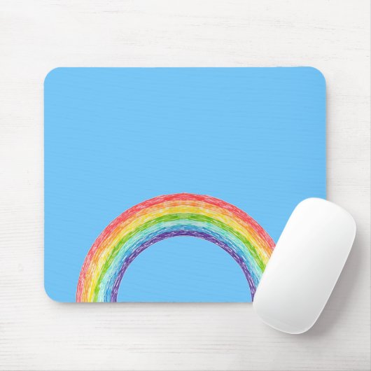 Regenbogen und blauer Himmel Mousepad (Mit Mouse)