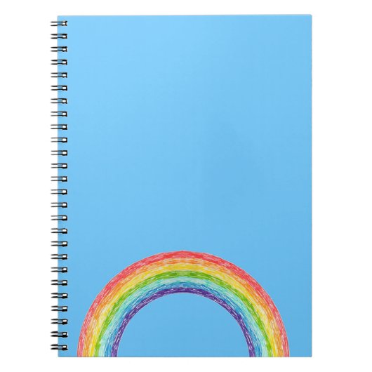 Regenbogen und blauer Himmel Notizblock (Vorderseite)