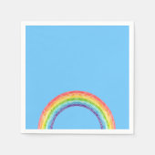 Regenbogen und blauer Himmel Serviette (Vorderseite)