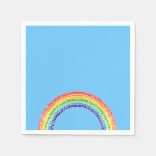 Regenbogen und blauer Himmel Serviette (Vorderseite)