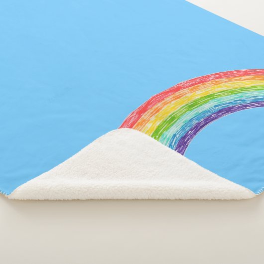 Regenbogen und blauer Himmel Sherpadecke (3/4)