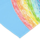 Regenbogen und blauer Himmel Tischdecke (Schrägansicht)