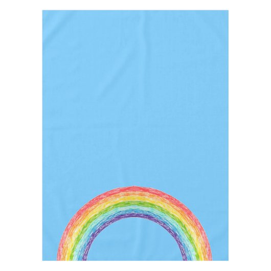 Regenbogen und blauer Himmel Tischdecke (Vorderseite)