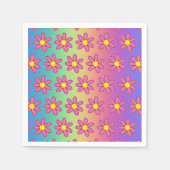 Regenbogen und Blume Papier Napkins Serviette (Vorderseite)