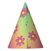 Regenbogen und Blume Partyhütchen (Rückseite)