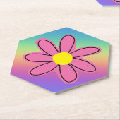Regenbogen und Blume Untersetzer (angewinkelt)
