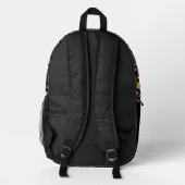 Regenbögen und Blumen  Bedruckter Rucksack (Rückseite)