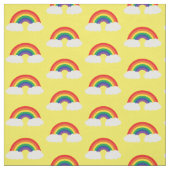 Regenbogen und Cloud auf gelben Niedlichen Kindern Stoff (Muster)