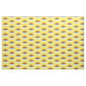 Regenbogen und Cloud auf gelben Niedlichen Kindern Stoff (Fat Quarter (45,7 x 55,9 cm))
