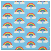 Regenbogen und Cloud auf Niedlichen blauen Kindern Stoff (Muster)