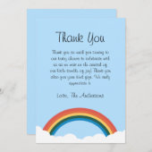 Regenbogen- und Cloud-Kinderdusche Danke Karte (Vorne/Hinten)