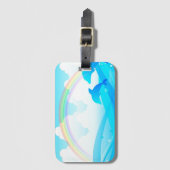 Regenbogen und Delphine Gepäckanhänger (Vorderseite Vertikal)