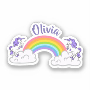 Regenbogen- und Einhorn-Design-Vinyl-Aufkleber Aufkleber