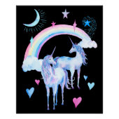 Regenbogen und Einhorn Poster (Vorderseite)