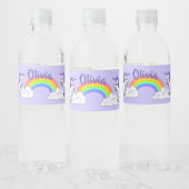 Regenbogen- und Einhorndesign Wasserflaschenetikett (Flaschen)