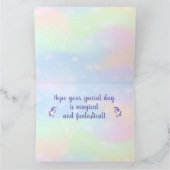 Regenbogen- und Einhörner-Design Faltkarte Karte (Innenseite)