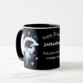 Regenbogen und Einhornsteine Tasse (Vorderseite Links)
