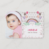 Regenbogen und farbenfrohe Löwen Kinder Foto Playd Telefonnummerkarte (Vorderseite)