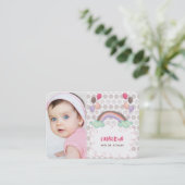 Regenbogen und farbenfrohe Löwen Kinder Foto Playd Telefonnummerkarte (Stehend Vorderseite)