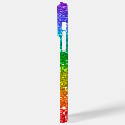Regenbogen und Glitzer Case-Mate iPhone Hülle (Rückseite / Links)