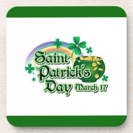 Regenbogen und Gold - Getränkeuntersetzer (Vorderseite)