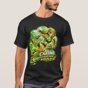 Regenbogen und Gold jagen T-Shirt