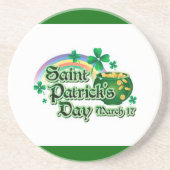 Regenbogen und Gold - Sandstein Untersetzer (Vorne)