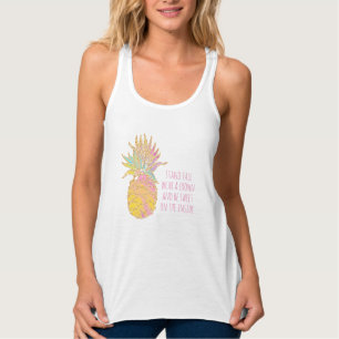 Regenbogen und Goldananas Ein Ananas Tank Top