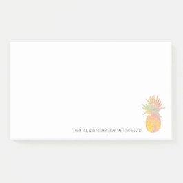 Regenbogen-und Goldananas stehen hohe Abnutzung Post-it Klebezettel