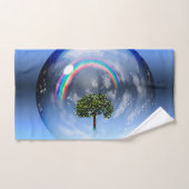 Regenbogen und grüner Baum Handtuch (Handtuch)