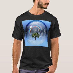 Regenbogen und grüner Baum T-Shirt