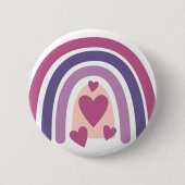 Regenbogen und Herz Button (Vorderseite)