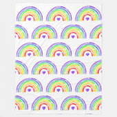 Regenbogen und Herz für Wasserfarben Fleecedecke (Vorderseite)