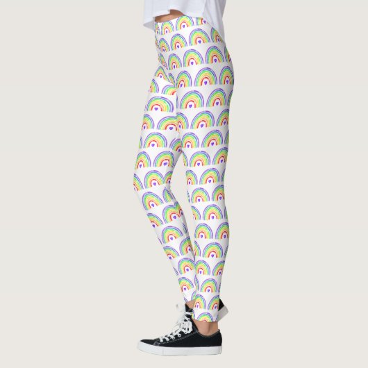 Regenbogen und Herz für Wasserfarben Leggings (Links)