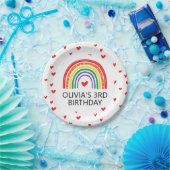 Regenbogen- und Herz Geburtstagsfeier Teller (Party)