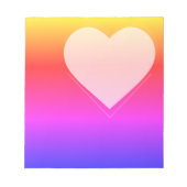 Regenbogen- und Herz-Notizen Notizblock (Vorderseite)