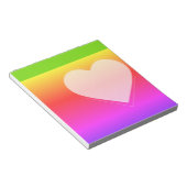 Regenbogen- und Herz-Post-it-Notizzettel Notizblock (angewinkelt)