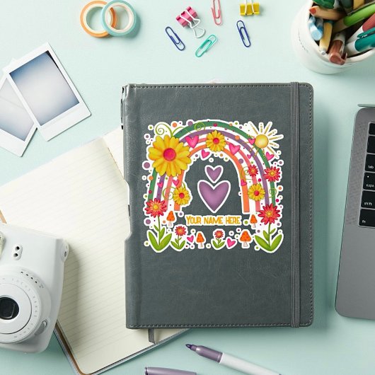 Regenbogen und Herz schneiden Inspirivity Sticker