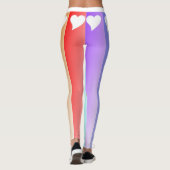 Regenbogen und Herzen Leggings (Rückseite)