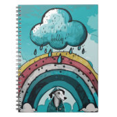Regenbogen und Hund Notizblock (Vorderseite)