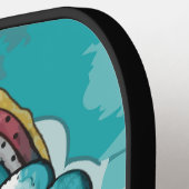 Regenbogen und Hund Pickleball Schläger (Linke Seite)