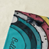 Regenbogen und Hund Strandtuch (Beispiel)