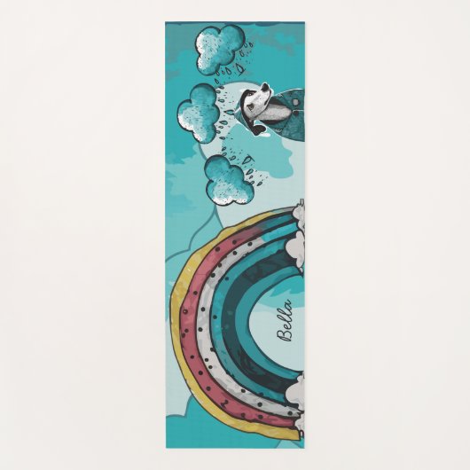 Regenbogen und Hund Yogamatte (Vorderseite)