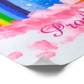 Regenbogen und Kirschblüte Poster (Ecke)