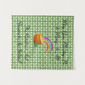 Regenbogen und Kleeblätter Wandteppich (Vorderseite (Horizontal))