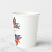 Regenbogen und Leopard, personalisierter Papierbec Pappbecher (Links)