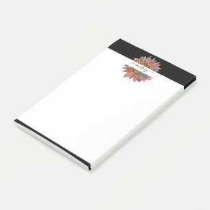 Regenbogen- und Leoparden-Druck personalisiert   Post-it Klebezettel