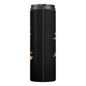 Regenbogen und Leopardruck personalisiert Thermosbecher (Rückseite)