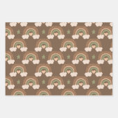 Regenbogen und Liebe Herzmuster Geschenkpapier Set (Vorderseite 3)